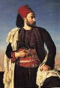 Leon Benouville Portrait of Leconte de Floris in an Egyptian Army Uniform oil painting on canvas